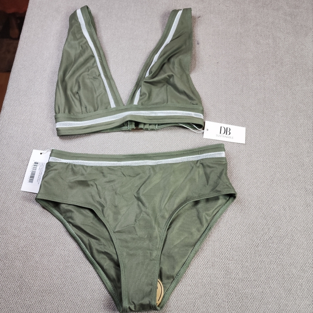 NWT Dream Bandits Australia Sustainable Green Marley Bikini Set Size‎ Small